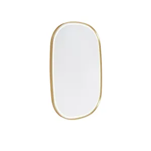 Kopalniško ogledalo zlato vključno z LED z zatemnitvijo na dotik ovalno - Miral