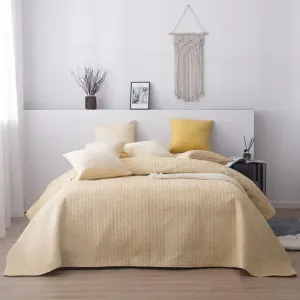 Luksuzno pregrinjalo za posteljo MOXIE marelična barva 240 x 220 cm ()