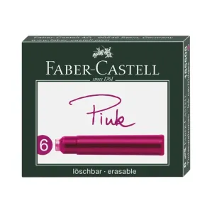 Patrone s črnilom v roza barvi 6 kom (patrone Faber-Castell)