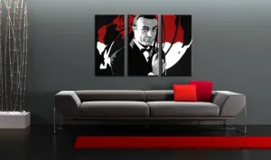 Ročno izdelana slika POP Art James Bond 3-delna  (POP ART)