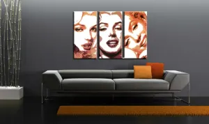 Ročno izdelana slika POP Art Marilyn Monroe 3-delna  (POP ART)