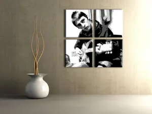 Ročno izdelana slika POP Art Paul Weller 4-delna  (POP ART)