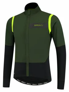 Moški ultralahka kolesarska jakna Rogelli Neskončno brez izolacije kaki-črno-odsevna Rumena ROG351048