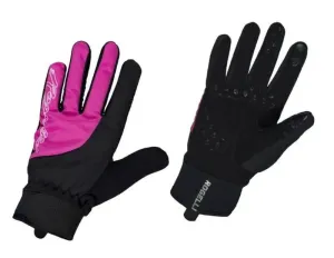 ženske kolesarjenje rokavice Rogelli Storm, 010.656. črni in roza