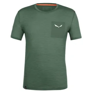 Moška majica Salewa Pure Logo Pocket Merino 28342-5320 surovo zeleno