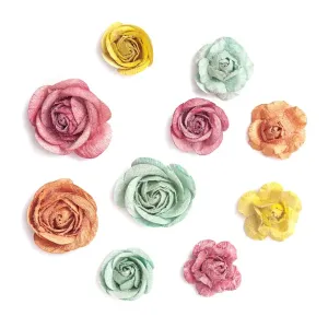 3D papirnate vrtnice Boho / 10-delni set (Papirnati cvetovi za)