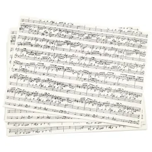 Ustvarjalni papir z glasbenim tiskom A4 (Papir za scrapbooking)