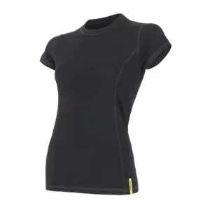 ženske majica Sensor MERINO DOUBLE OBRAZ črna 15100017