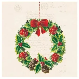 Serviete za decoupage Christmas Wreath - 1 kos (Serviete za)