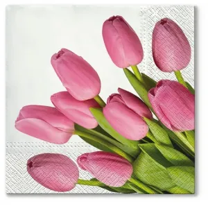 Serviete za decoupage Lovely Tulips - 1 kos (Serviete za)