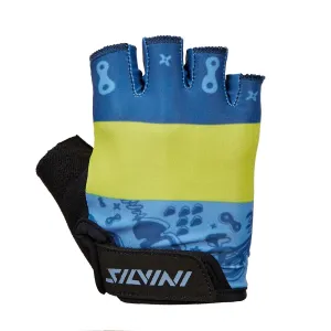 Otroške kolesarske rokavice Silvini Punta CA1438 črno / modro