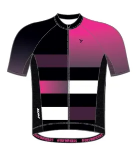 Otroška kolesarska majica Silvini MAZZANI CD2284 črno/roza #152490