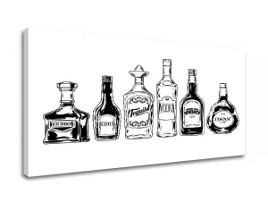 Slike na platnu z besedilom Drinks (moderne slike z tekstom)