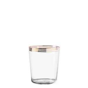 Kozarci Tumbler s tremi črtami v zlati barvi 440 ml komplet 6 kosov - 21st Century Glas Lunasol META Glass