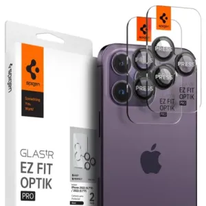 Spigen Optik.Tr 2x zaščitno steklo za kamero na iPhone 14 Pro / 14 Pro Max, črna #141609