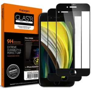 Spigen Full Cover 2-pack zaščitno steklo za iPhone 7/8/SE 2020, črna #141496