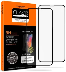 Zaščitno kaljeno steklo SPIGEN - iPhone 11 Pro Spigen Glas.t R SLIM 2-Pack, Black (057GL23120)
