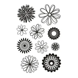 Transparentne štampiljke - cvetovi (silikonski pečati)
