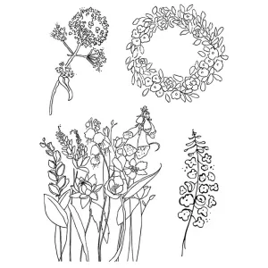 Transparentne štampiljke - pomlad (silikonski pečati)