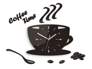 Moderna stenska ura Cup Clock NH015 (samolepilne večdelne)