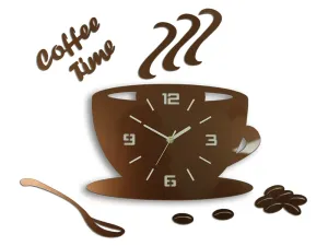 Stenske ure COFFE TIME 3D COPPER HMCNH045-copper (moderna)