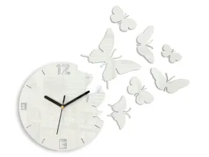 Stenske ure METULJ WHITE HMCNH003-white (moderna stenska ura)