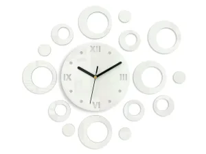 Stenske ure RINGS WHITE HMCNH008-white (moderna stenska ura)