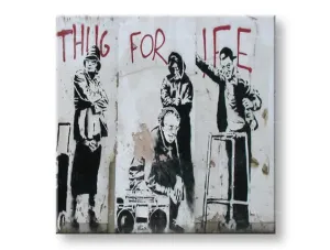 Slika na platnu KVADRAT Street ART – Banksy (moderne stenske)