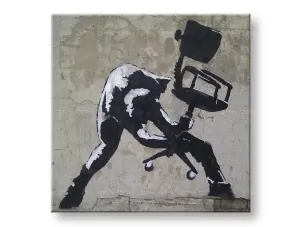 Slika na platnu KVADRAT Street ART – Banksy (moderne stenske)