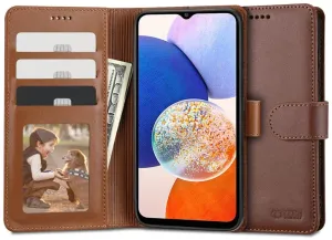 Tech-Protect Wallet knjižni ovitek za Samsung Galaxy A14 4G / 5G, rjav