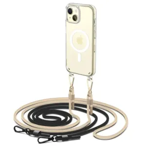 Tech-Protect FlexAir Chain MagSafe ovitek za iPhone 15 Plus, črna/bež