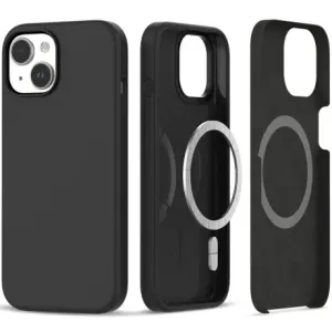 Tech-Protect Silicone MagSafe ovitek za iPhone 15 Plus, črna