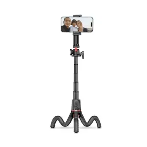Tech-Protect L07S Flexible bluetooth selfie stick s stativom, črna