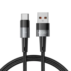 Tech-Protect Ultraboost kabel USB / USB-C 66W 6A 1m, siva
