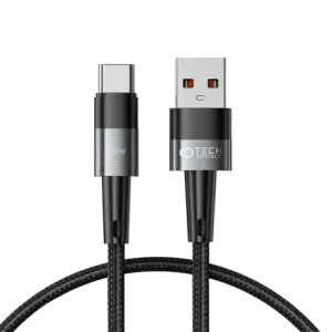 Tech-Protect Ultraboost kabel USB / USB-C 66W 6A 25cm, siva