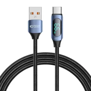 Tech-Protect Ultraboost LED kabel USB / USB-C 66W 6A 2m, modro