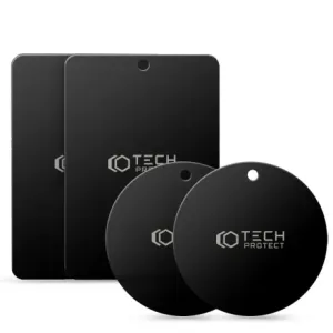 Tech-Protect Metal Plate za  magnetni avtomobilsko držal 4ks, črna #144467