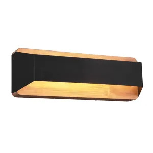 Stenska svetilka črna 35 cm z LED 3-stopenjsko zatemnitvijo - Tyko