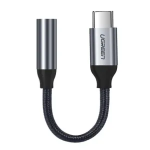 Ugreen AV142 adapter 3,5mm jack / USB-C 10cm, siva #145288