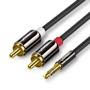 Ugreen AV116 avdio kabel 3.5mm mini jack / 2RCA M/M 2m, črna #145194