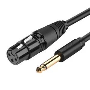 Ugreen AV131 kabel XLR - 6.35 mm jack F/M 3m, črna #145258