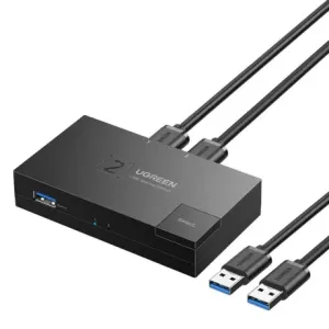Ugreen CM618 Switch Box 3x USB 3.0, črna