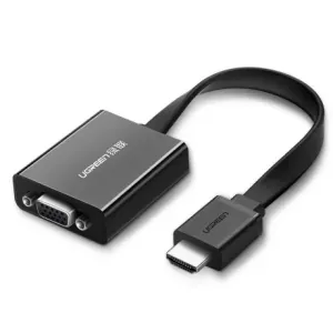Ugreen MM103 adapter HDMI - VGA micro USB / 3.5 mm mini jack, črna #145312