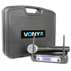 Vonyx WM511 , 1-kanalni oddajni sistem, prenosni kovček priložen