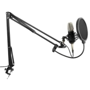 Vonyx Studio Set, Velikomembranski mikrofon vključno z ramenom, pajkom,protivetrno zaščito, kablom