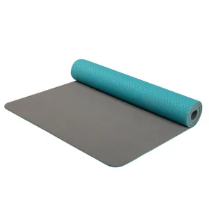 pranje na joga Joga Mat double layer material TPE turkizna / siva